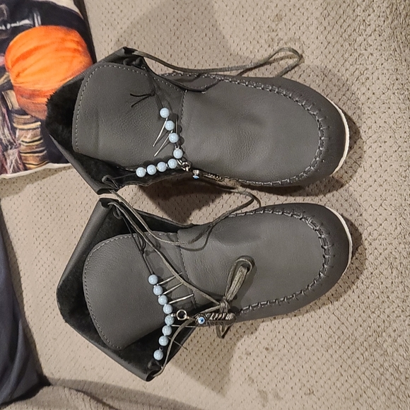 New woman's native moccasins ankle booties - Picture 1 of 4